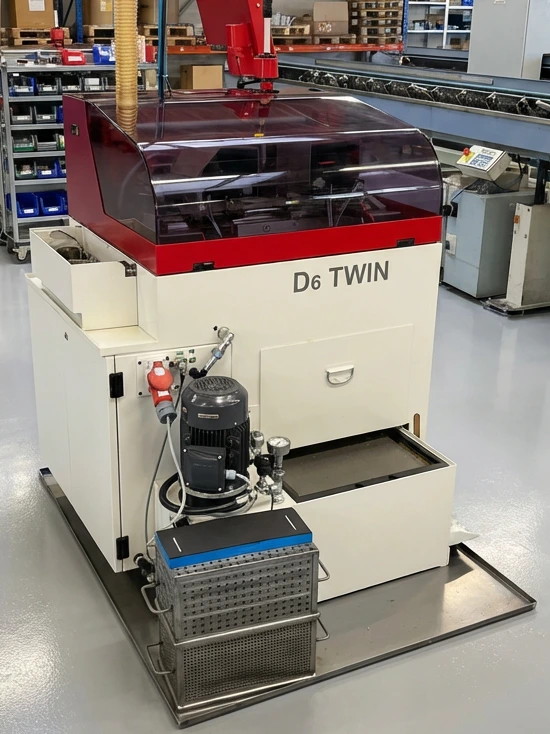 Esco D6 Twin Ringdrehautomat in der Fertigung von Geissler