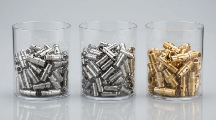 Metallische Drehteile in verschiedenen Ausführungen für Kleinserien