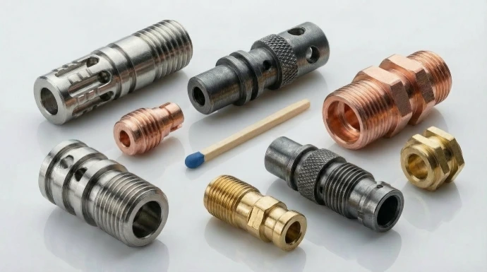Kleindrehteile aus Metall in komplexen Geometrien für industrielle Anwendungen