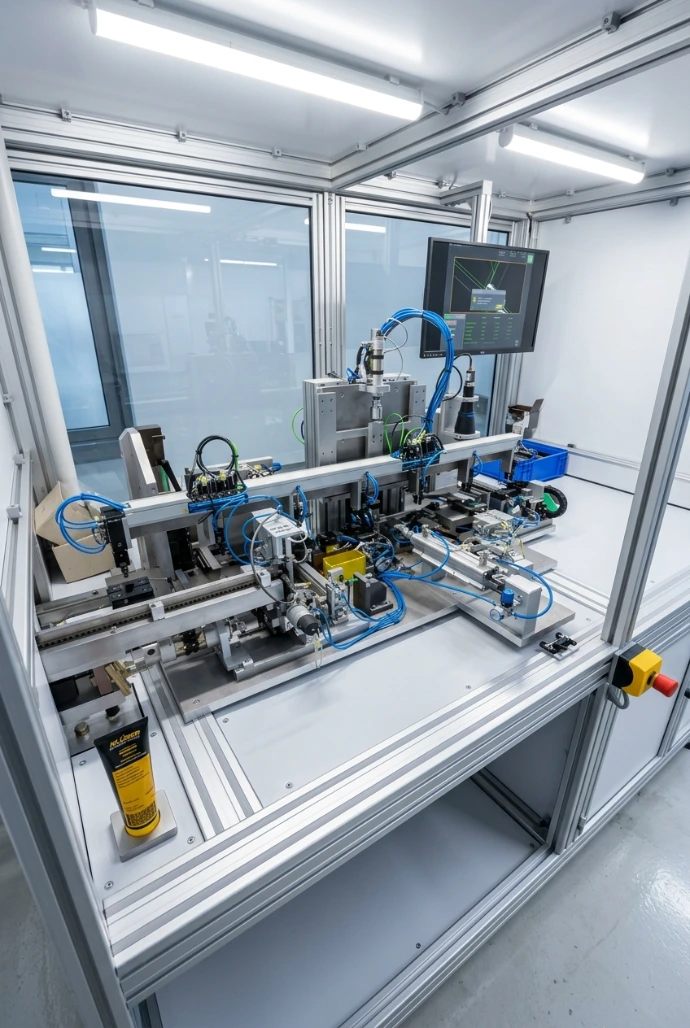 Automatisiertes Montage- und Messsystem zur Montage kleiner Baugruppen und zur vollautomatischen Qualitätskontrolle